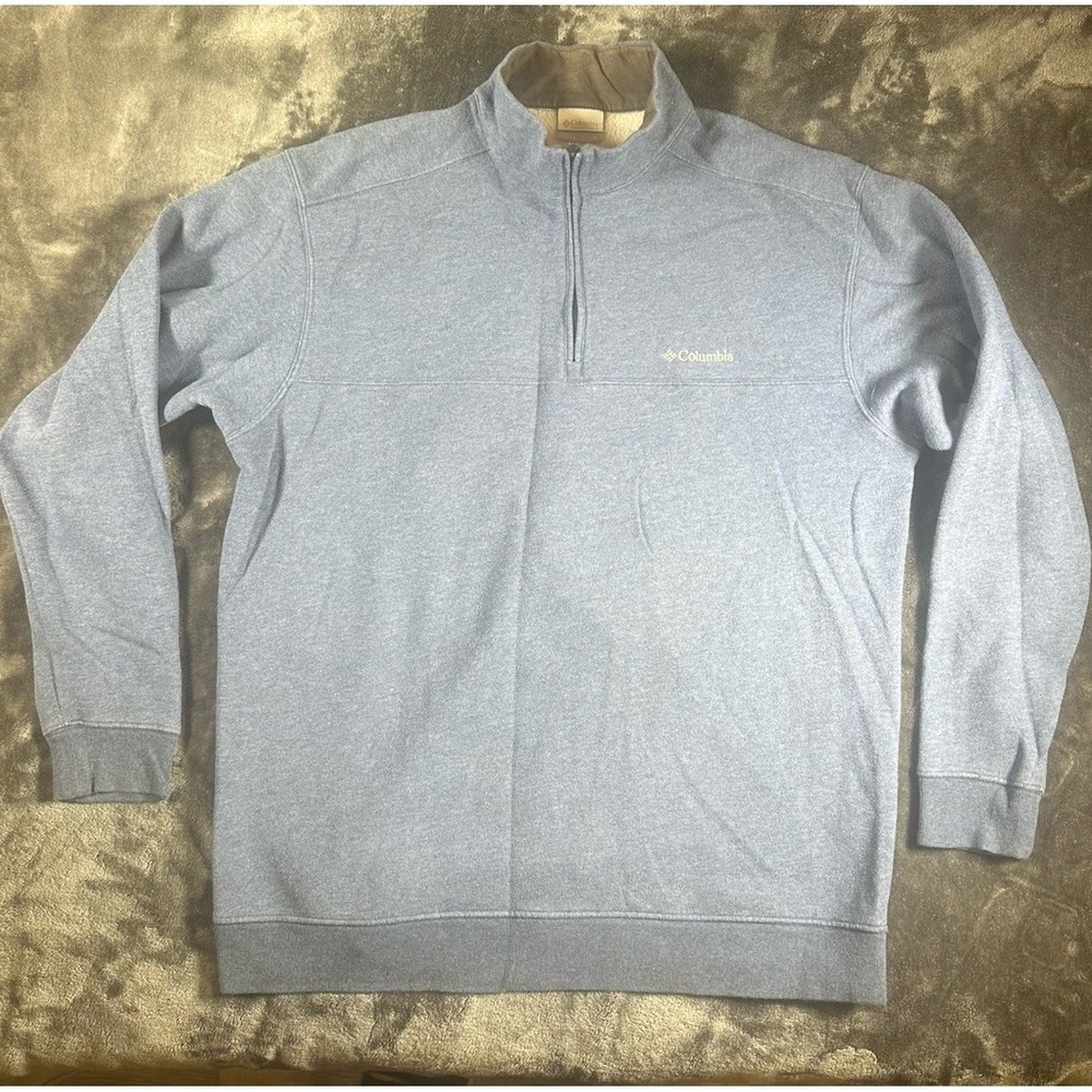 Columbia Men's Fleece Pullover Quarter-Zip Tan/Brow‎ MENS XL